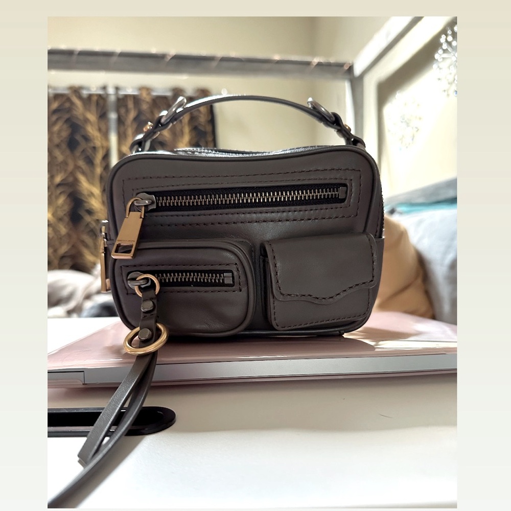 Rebecca Minkoff Graphite Jett Mini Boxy Crossbody